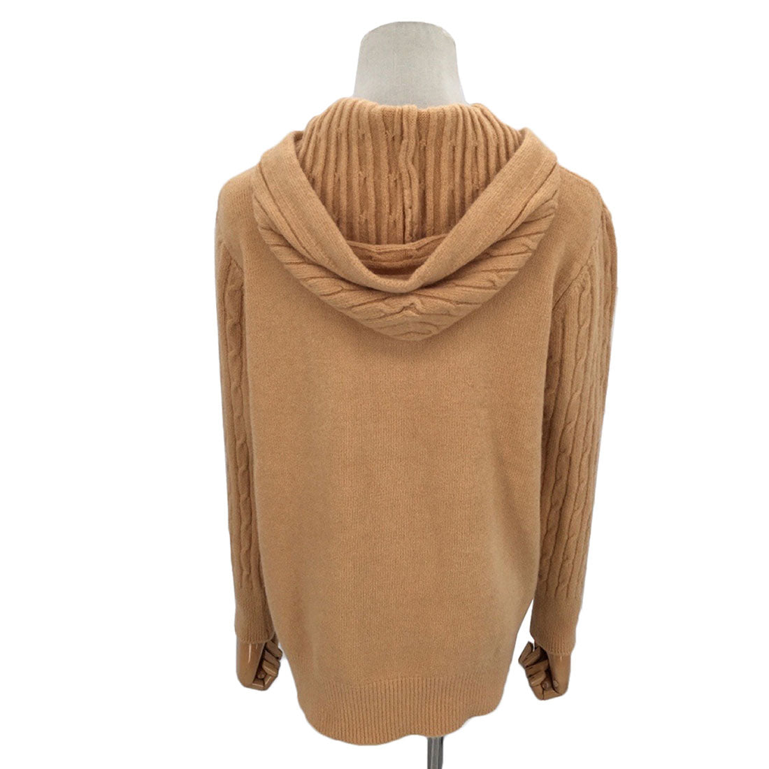 Amulet Hooded Cable Knit Sweater for Women, Teens, 20s, 30s, Korean Fashion, Autumn, Winter, Casual, Cute, Tops, Simple, Plain