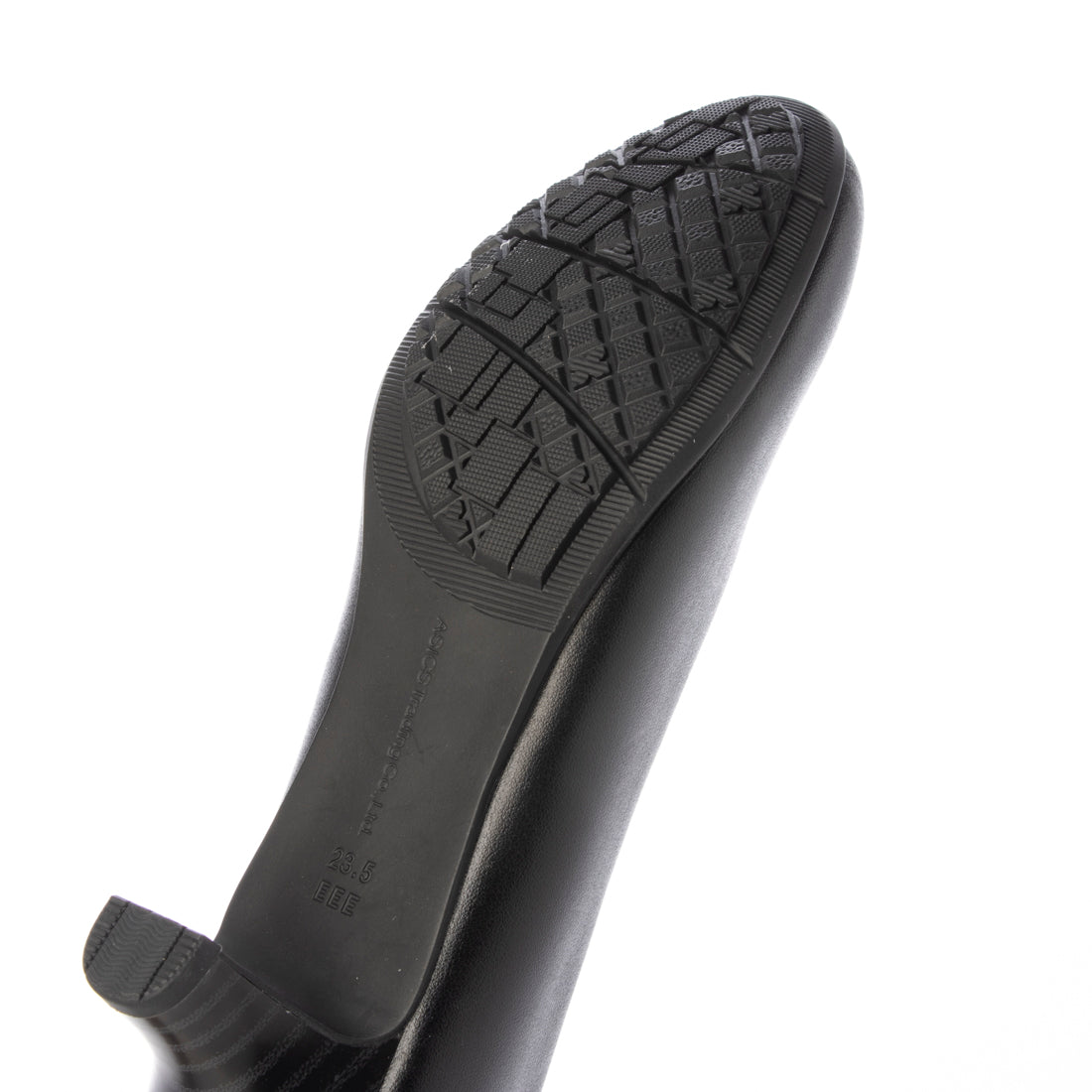 "AcureZ 仕事でも活躍!約5cmヒールのラウンドトゥパンプス" translates to "AcureZ: Active in Work! Approximately 5cm Heel Round Toe Pumps".