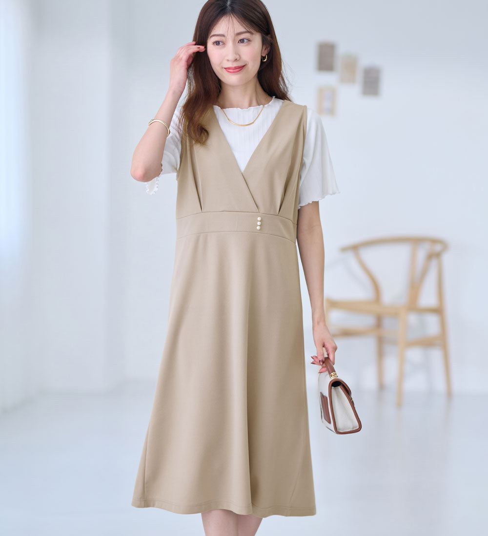 アロッタ Alotta 【4つの機能付】上品カシュクールジャンパースカート