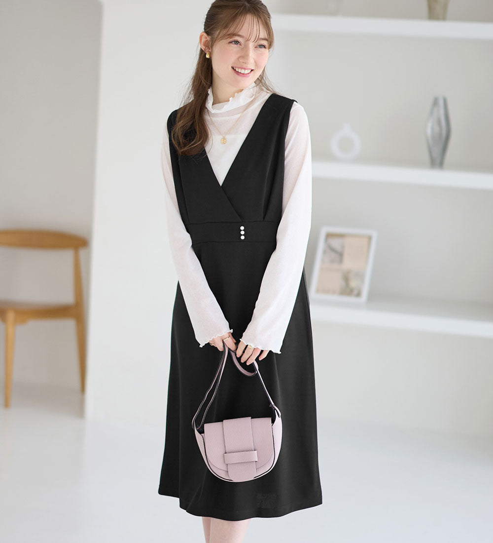 アロッタ Alotta 【4つの機能付】上品カシュクールジャンパースカート