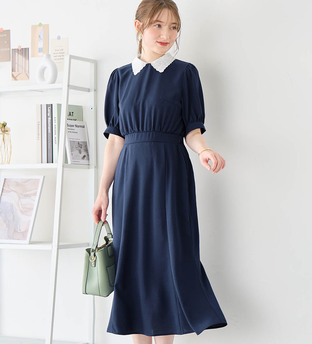 アロッタ Alotta 【選べる2タイプ】骨格別ワンピース<骨格ウェーブ> (ネイビー/骨格ウェーブ) ネイビー/骨格ウェーブ