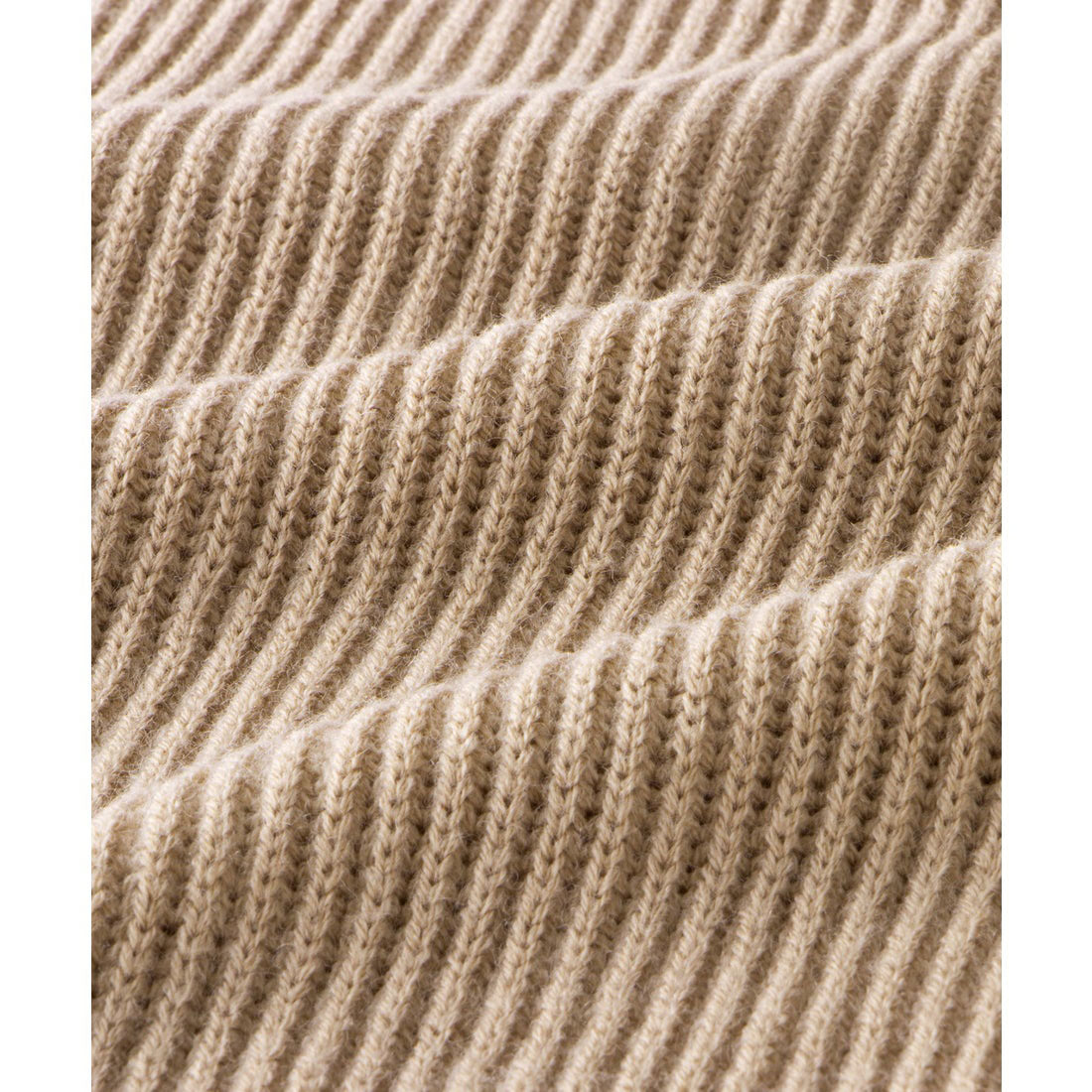 裾チュールレイヤード風ニット ベージュ