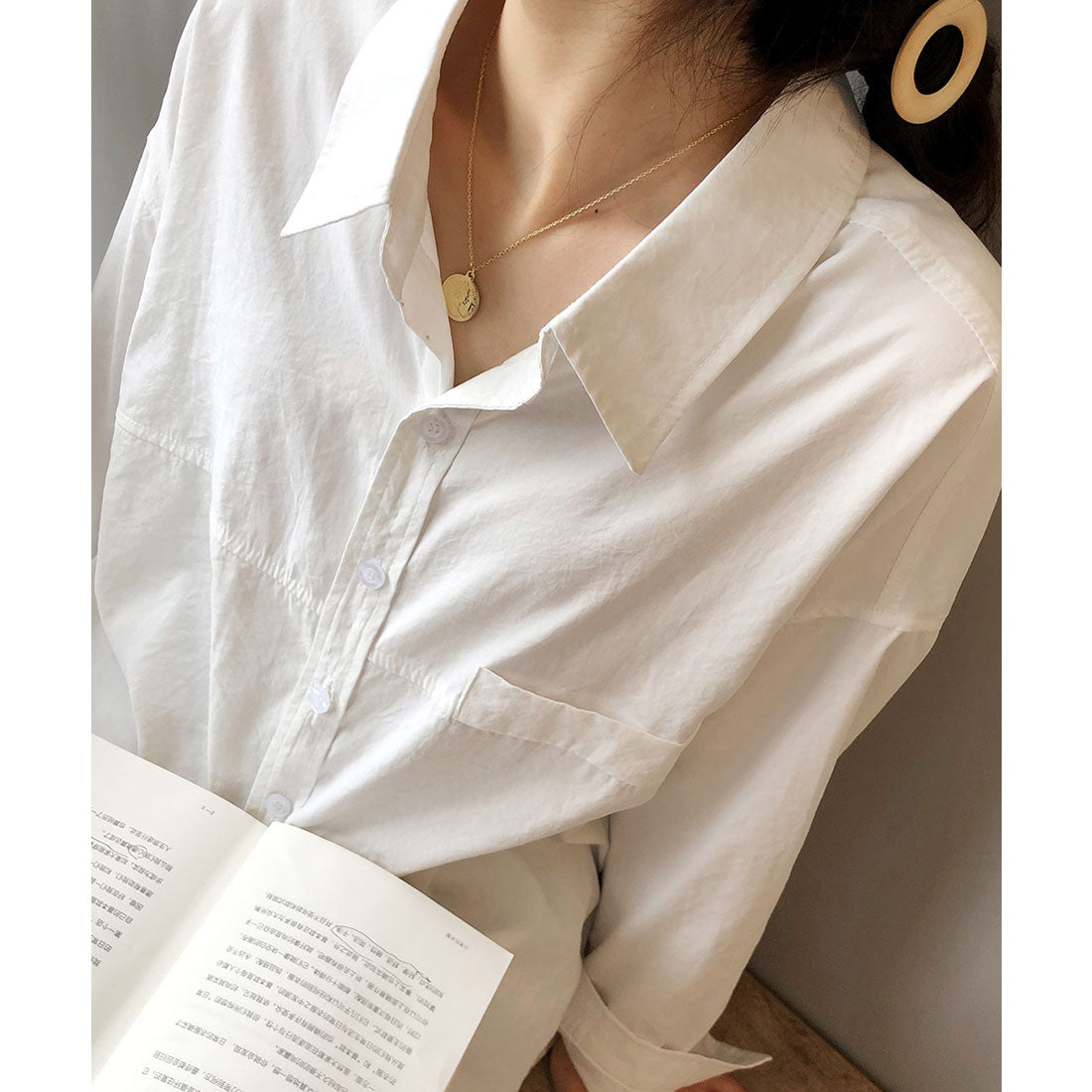 シャツブラウス レディース長袖トップス