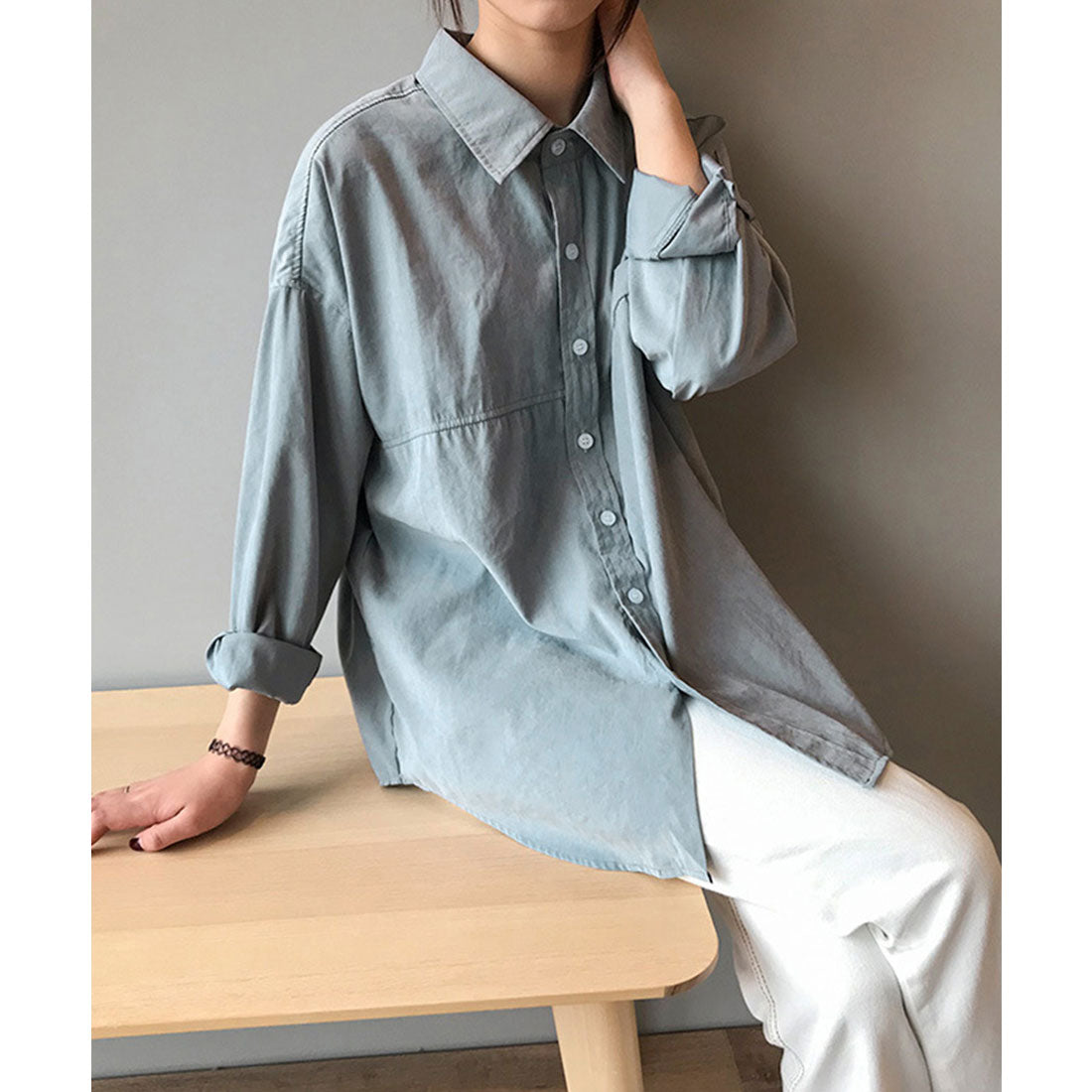 シャツブラウス レディース長袖トップス
