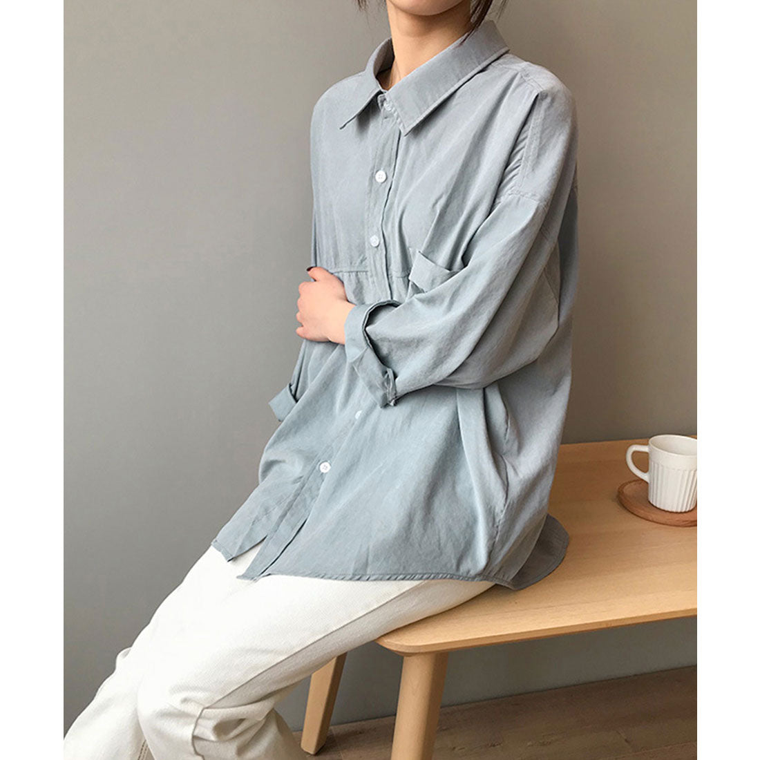 シャツブラウス レディース長袖トップス