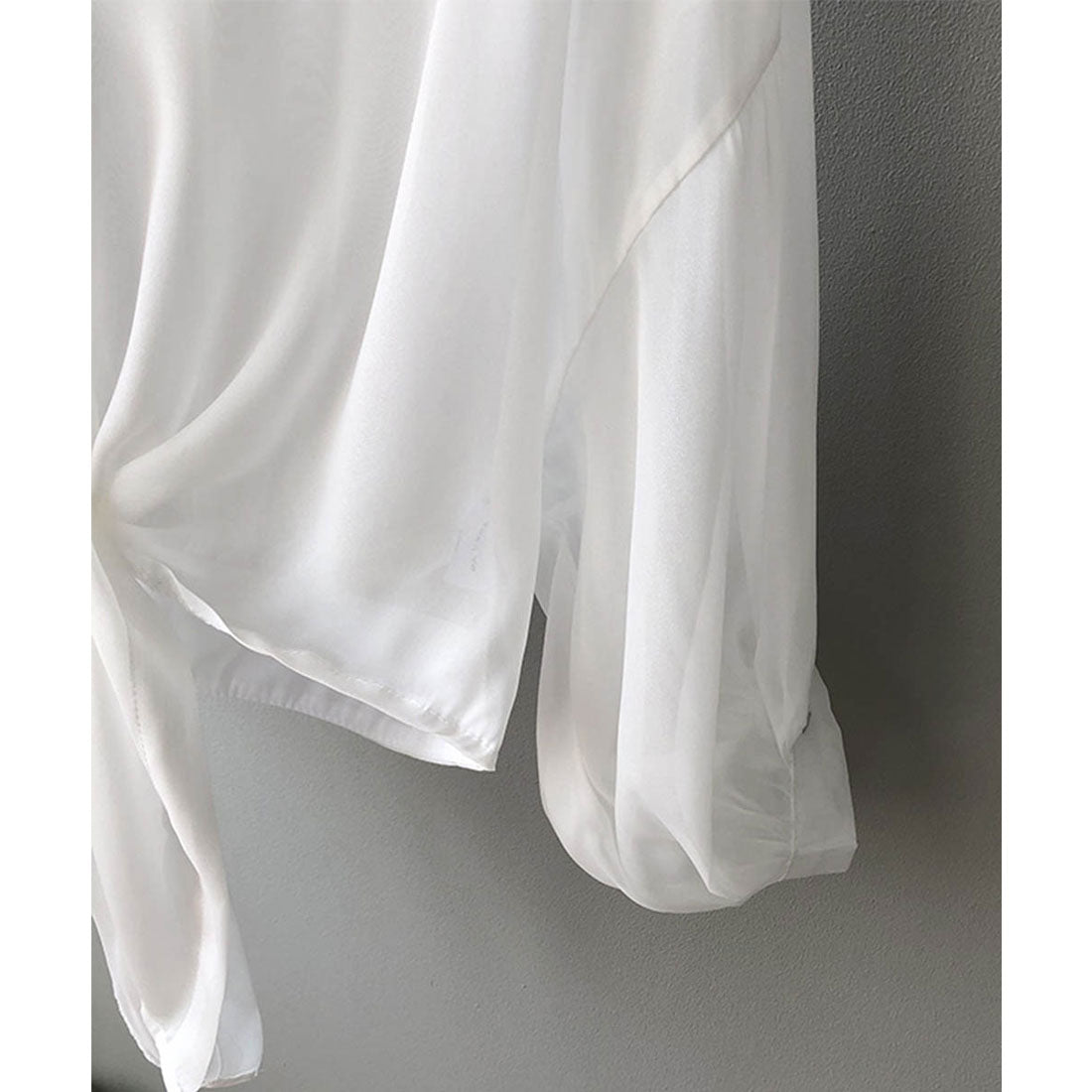 裾結び シアーシャツブラウス 韓国風