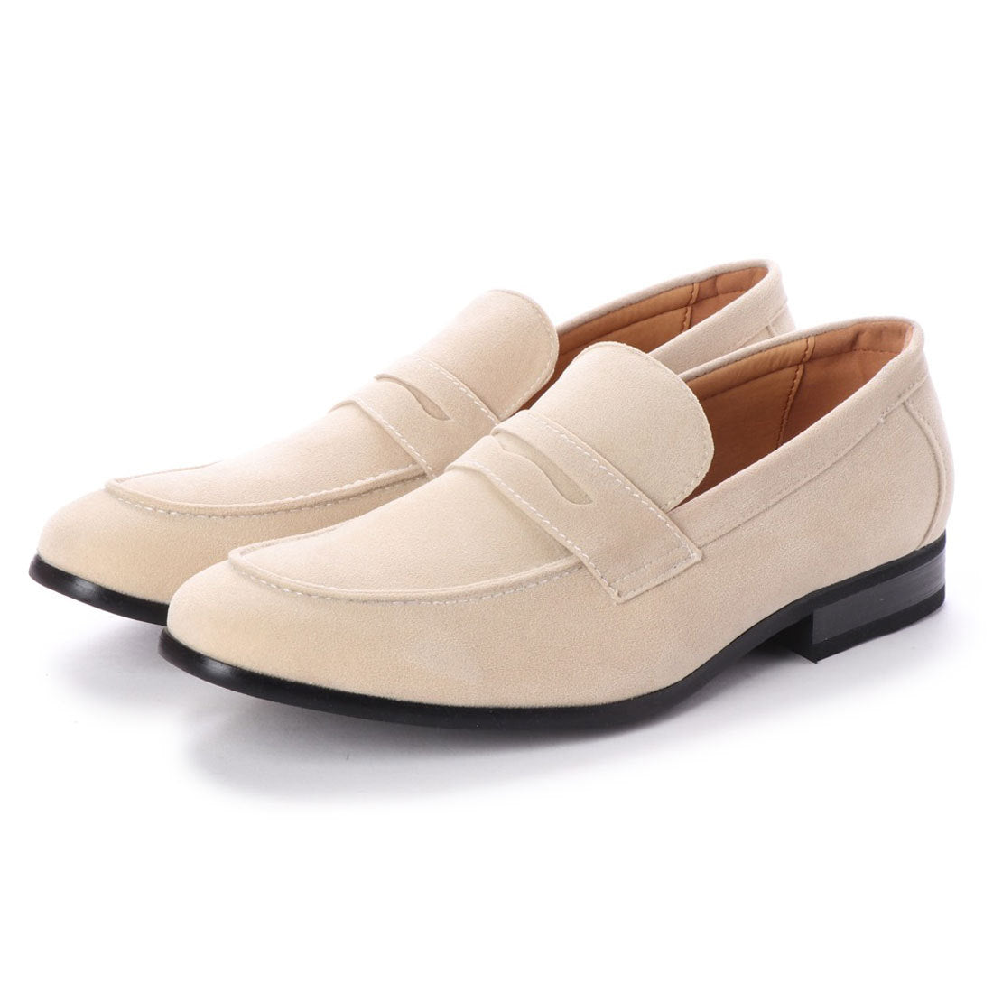 サンエープラス AAA+ スエードコインローファー/2313 (ベージュ) ベージュ