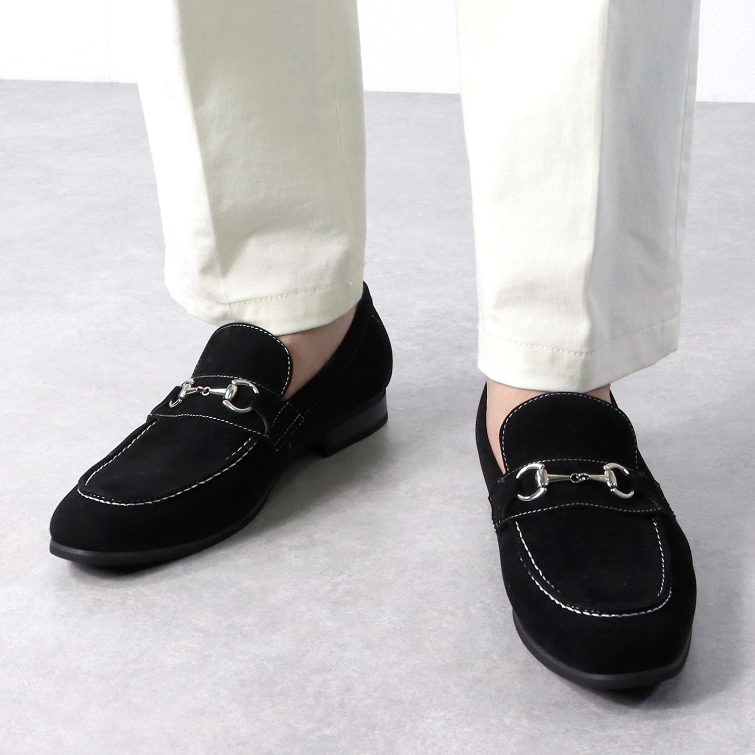 サンエープラス AAA+ スエードビットローファー/2314