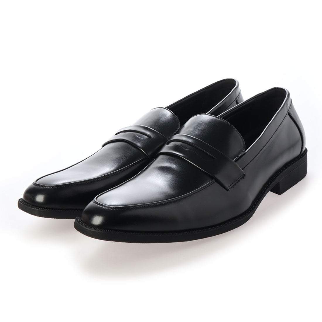 SFW サンエープラス AAA+ No.2735/スリッポン ローファー,ブラック