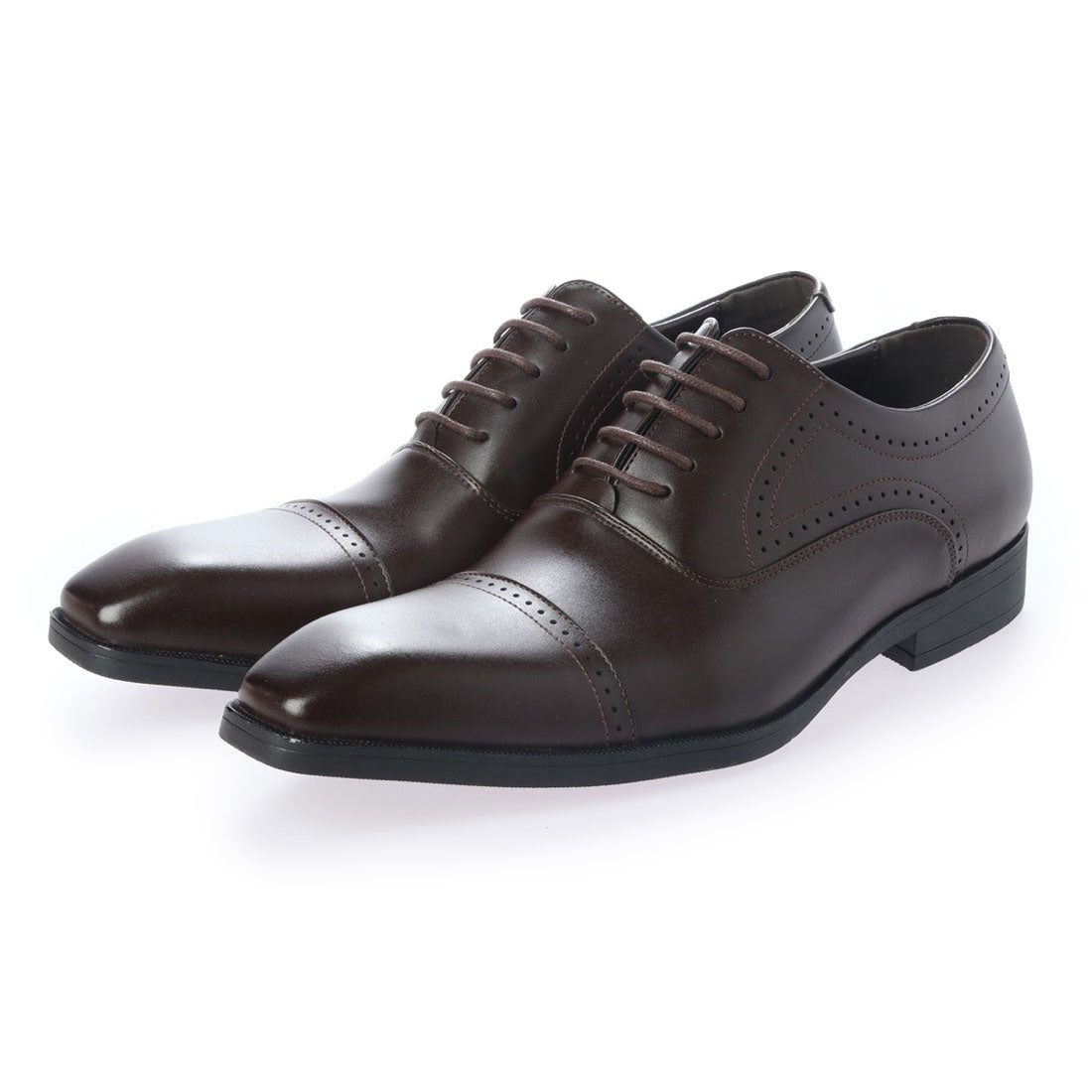 サンエープラス AAA+ 内羽根ストレートチップメダリオン/2701 (ブラウン) ブラウン