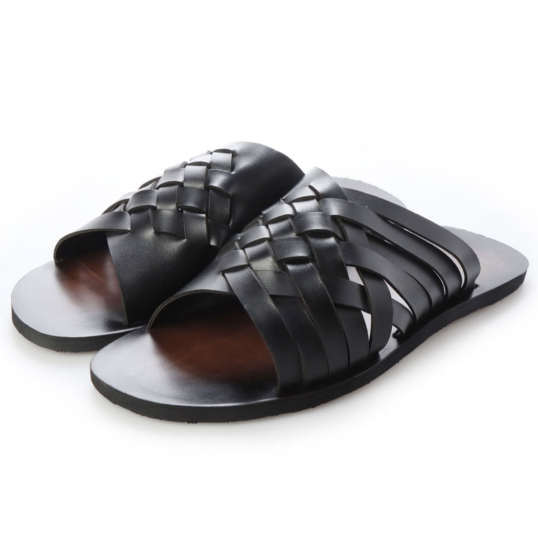 AAA PLUS AAA+ PU leather woven slip-on sandals / 2371