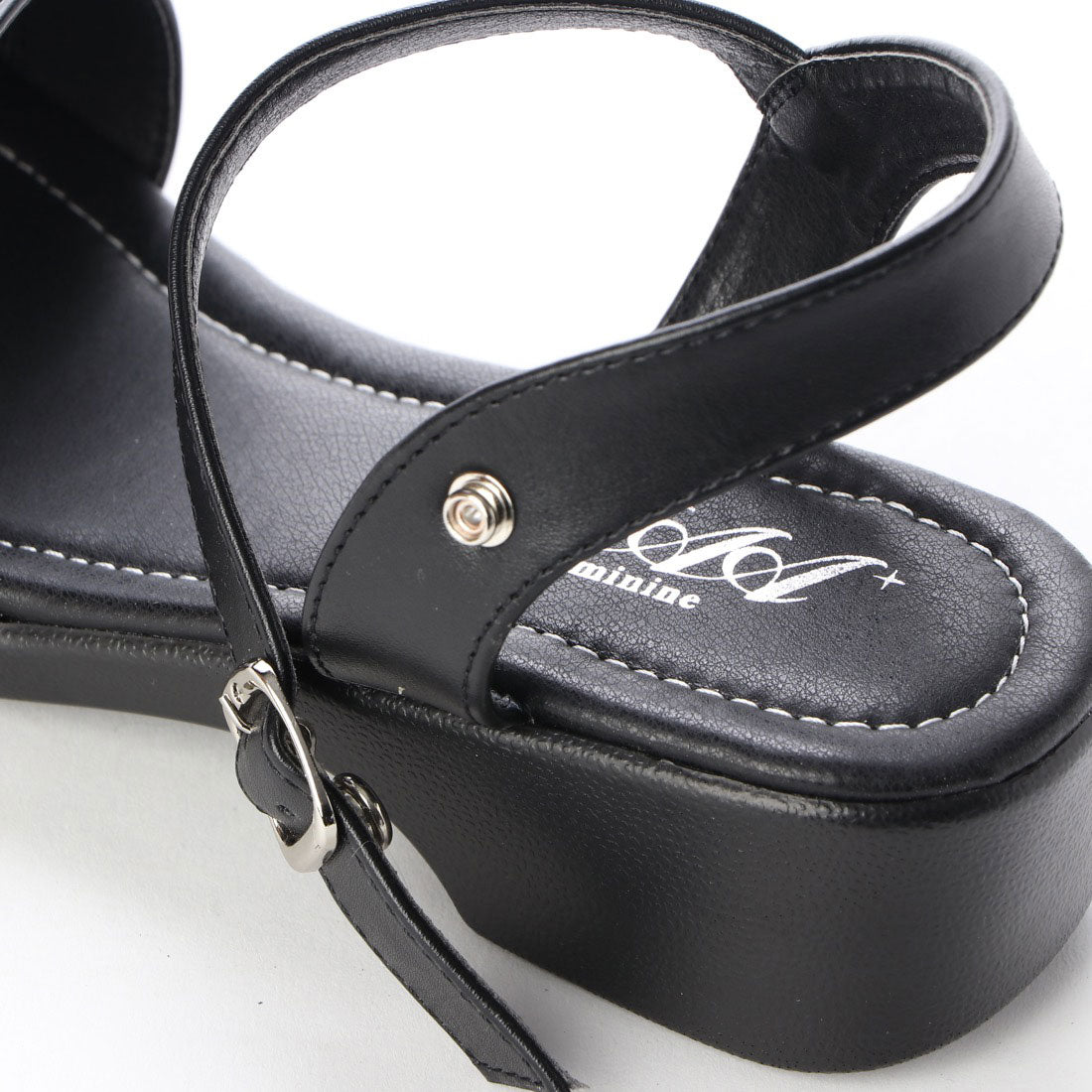 SFW サンエープラスフェミニン AAA+ feminine 快適EEE オフィスサンダルダブルバンドストラップサンダル/3531