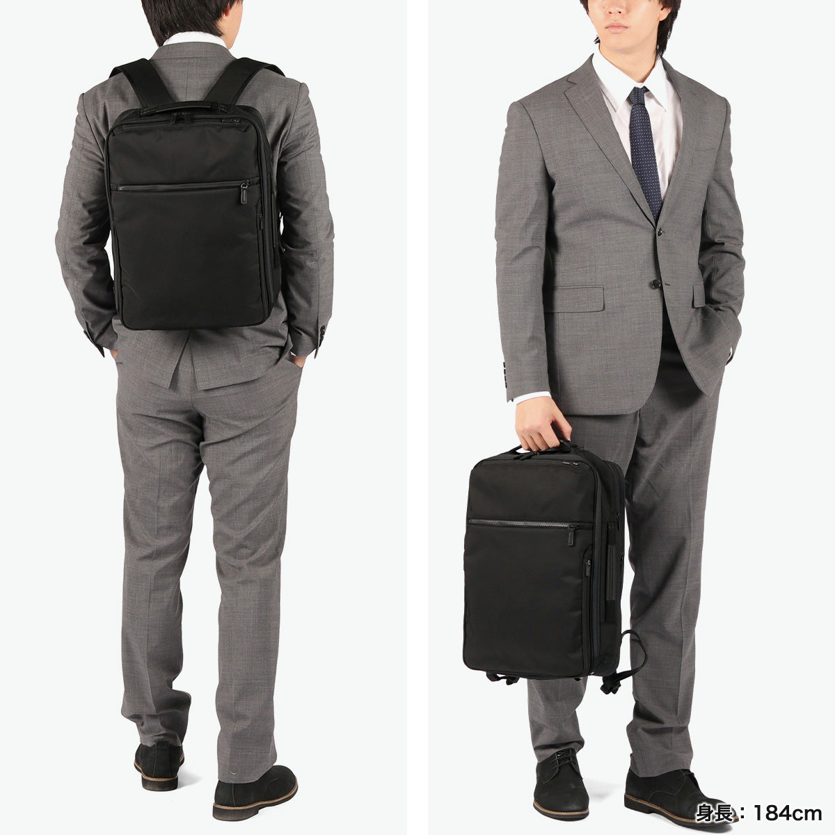 エース ace. 正規品5年保証 ビジネスリュック メンズ 拡張 リュック 通勤 出張 ビジネス A4 B4 19L 23L PC 15.6インチ バッグ 2層 撥水 ガジェタブルCB2 20025 (ブラック) ブラック