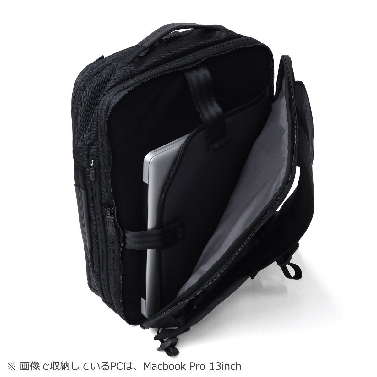 エース ace. 正規品5年保証 ビジネスリュック メンズ 拡張 リュック 通勤 出張 ビジネス A4 B4 19L 23L PC 15.6インチ バッグ 2層 撥水 ガジェタブルCB2 20025 (ブラック) ブラック