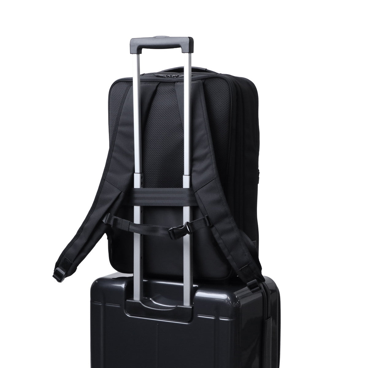 エース ace. 正規品5年保証 ビジネスリュック メンズ 拡張 リュック 通勤 出張 ビジネス A4 B4 19L 23L PC 15.6インチ バッグ 2層 撥水 ガジェタブルCB2 20025 (ブラック) ブラック
