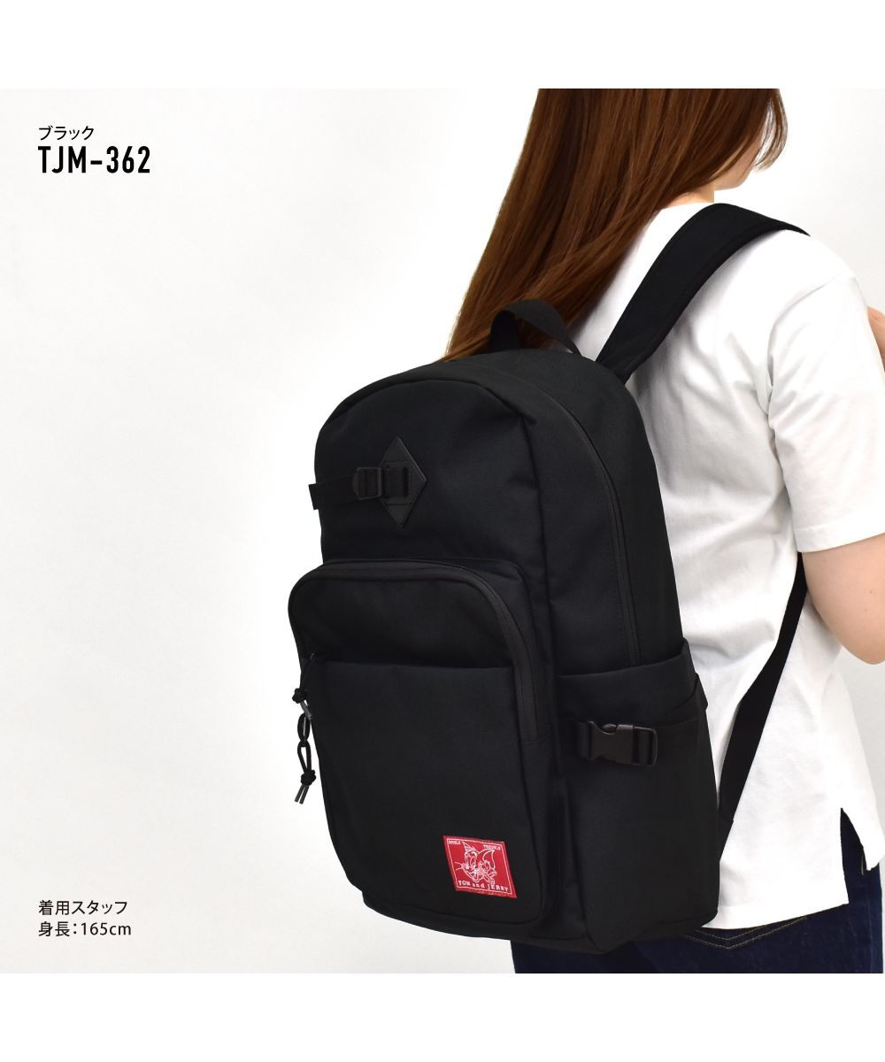 Runner Tom and Jerry Backpack Daypack Large Capacity A4 30L black Logo Insulated Cooler Bottle Holder Many Back Zipper Pockets Adult Ladies Men