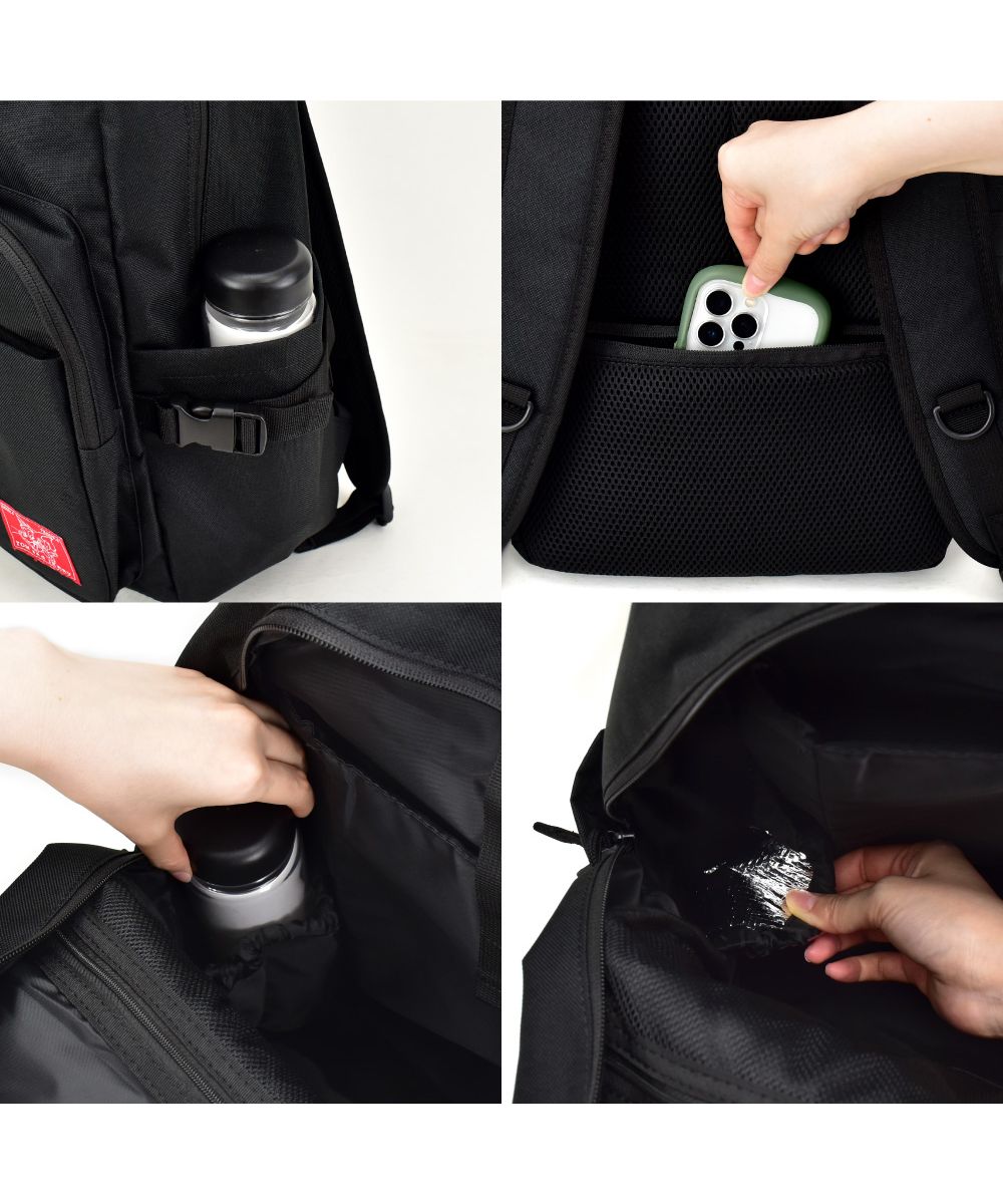 Runner Tom and Jerry Backpack Daypack Large Capacity A4 30L black Logo Insulated Cooler Bottle Holder Many Back Zipper Pockets Adult Ladies Men