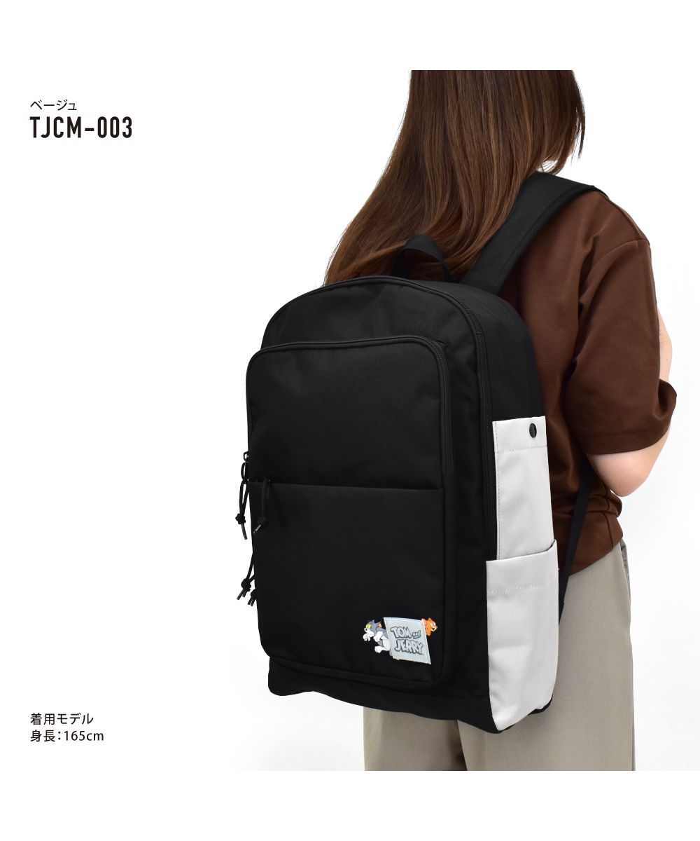 ランナー RUNNER トムとジェリー リュック デイパック 大容量 30L a4 黒 ロゴ 撥水 前 サイド 背面 ポケット 付き シンプル 女子 男子 女の子 男の子 男女兼用 女