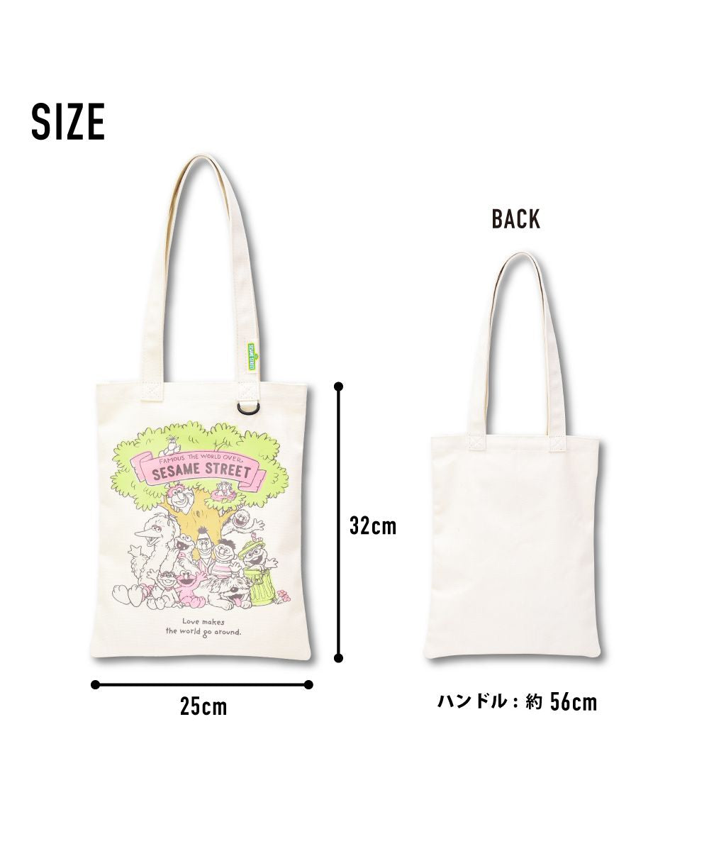 ランナー RUNNER セサミストリート グッズ トートバッグ キャンバス 帆布 ロゴ プリント ミニバッグ 肩掛け フラット レディース メンズ 女子 男子 男女兼用 通勤 通学