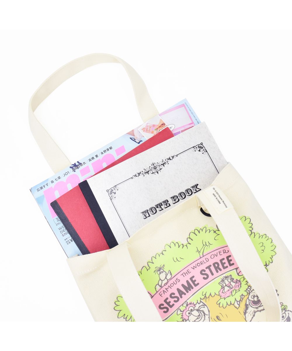 ランナー RUNNER セサミストリート グッズ トートバッグ キャンバス 帆布 ロゴ プリント ミニバッグ 肩掛け フラット レディース メンズ 女子 男子 男女兼用 通勤 通学