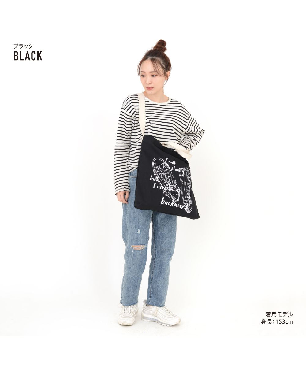 ランナー RUNNER ランナー トートバッグ ショルダートート レディース 女子 大人 キャンバス 帆布 ベージュ a4 スニーカー柄 キーフック付きカジュアル ストリート