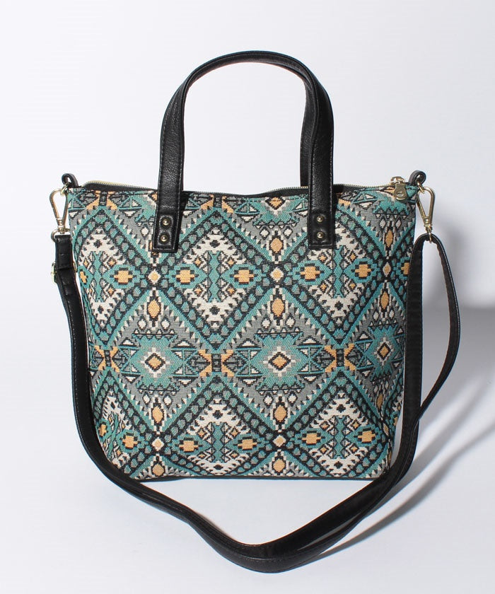 ランナー RUNNER エリー トートバッグ ショルダートート レディース 女子 大人ファスナー ジャガード 縦型 a4 ファスナー付き カジュアル ストリート