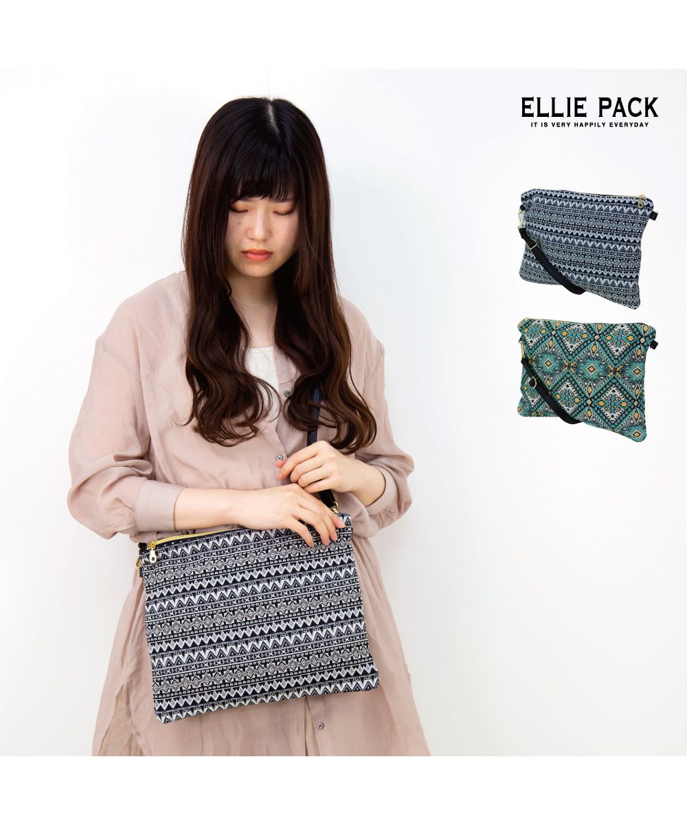 ランナー RUNNER エリー ショルダーバッグ ミニショルダー サコッシュ レディース 女子ファスナー ジャガード ファスナー付き ポーチ カジュアル ストリート