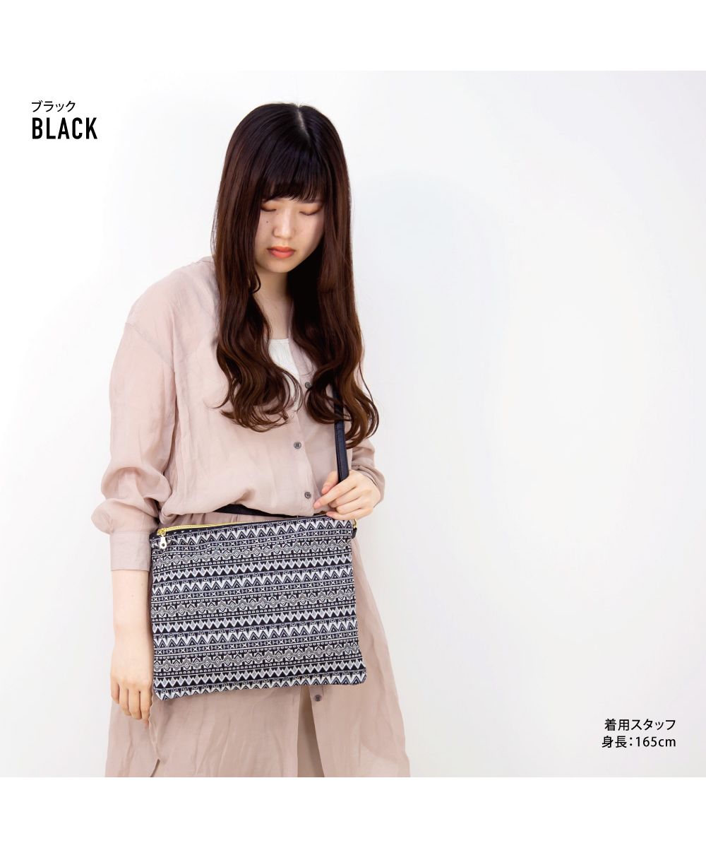 ランナー RUNNER エリー ショルダーバッグ ミニショルダー サコッシュ レディース 女子ファスナー ジャガード ファスナー付き ポーチ カジュアル ストリート