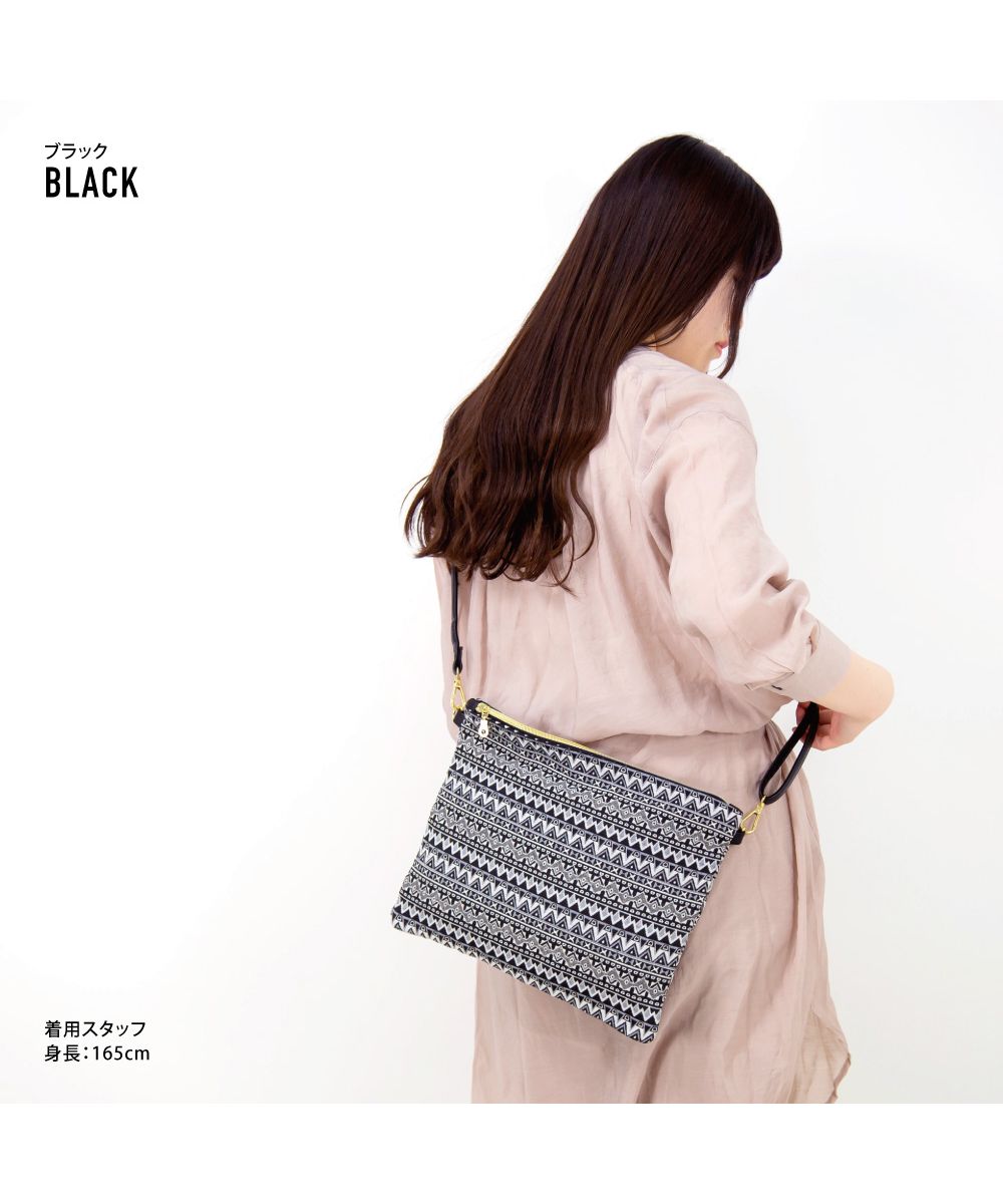 ランナー RUNNER エリー ショルダーバッグ ミニショルダー サコッシュ レディース 女子ファスナー ジャガード ファスナー付き ポーチ カジュアル ストリート