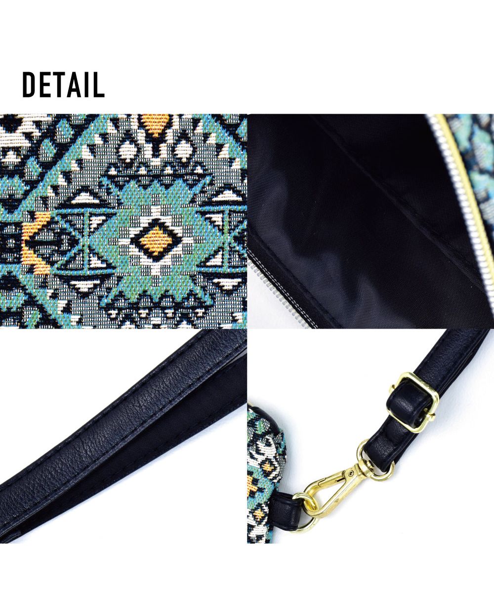 ランナー RUNNER エリー ショルダーバッグ ミニショルダー サコッシュ レディース 女子ファスナー ジャガード ファスナー付き ポーチ カジュアル ストリート