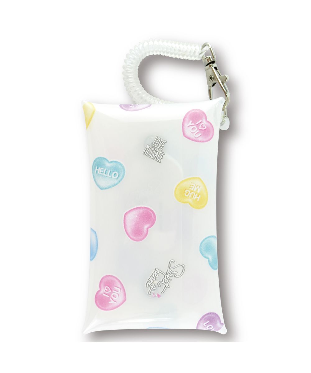 ランナー RUNNER パスケース 定期入れ カードケース 定期 2枚以上 小物入れ クリアマルチケース Sサイズ コイルチェーン 透明 クリア PVC キャラクター おしゃれ かわい