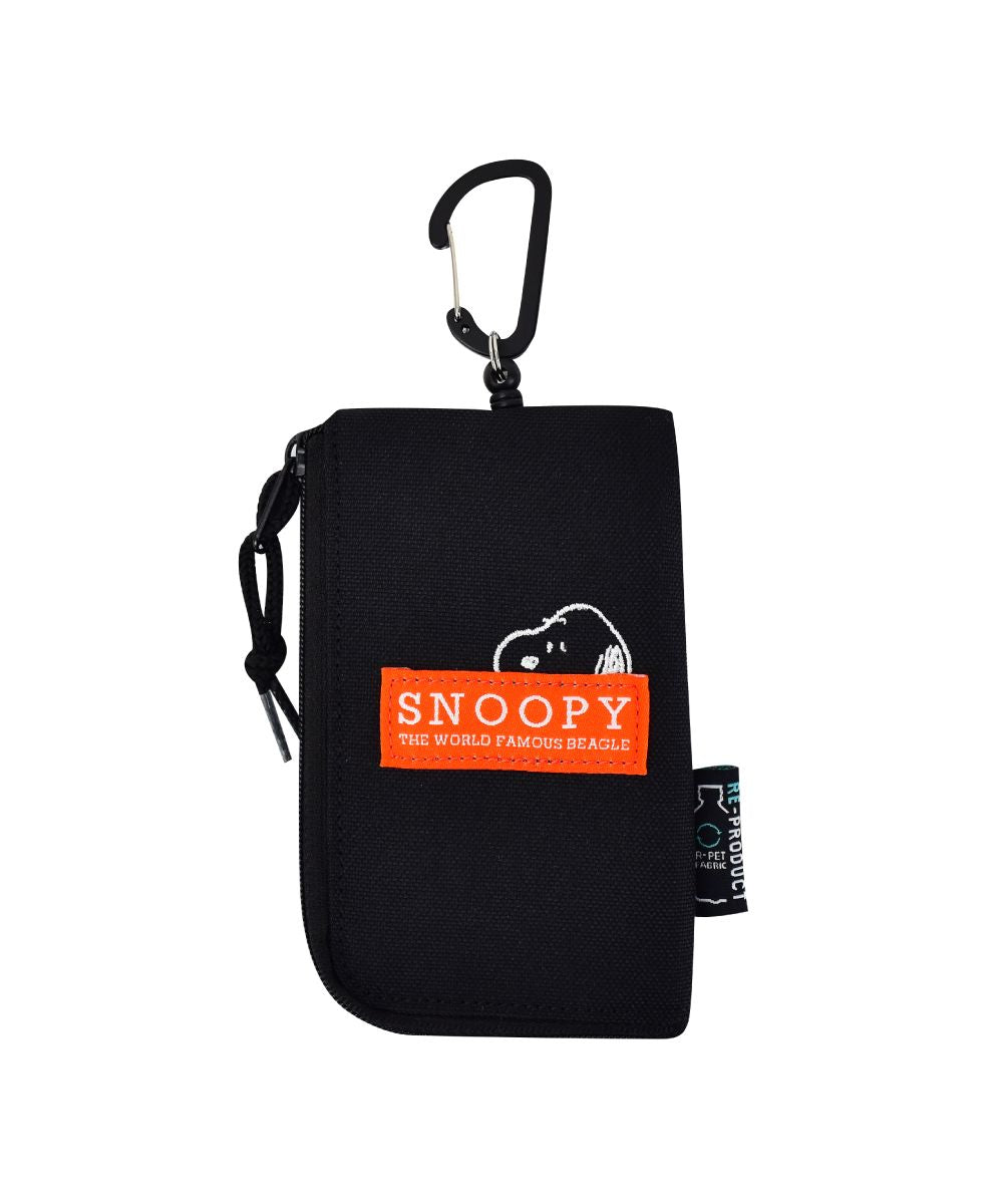ランナー RUNNER スヌーピー パスケース キーケース カードケース 撥水 リール キーフック カラビナ 小さい 定期入れ サスティナブル エコ 大人 レディース 女子 男女兼用