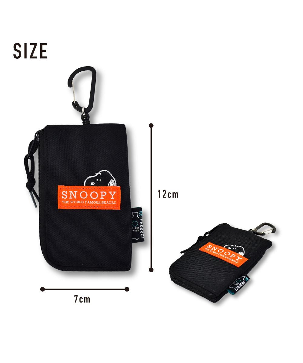 ランナー RUNNER スヌーピー パスケース キーケース カードケース 撥水 リール キーフック カラビナ 小さい 定期入れ サスティナブル エコ 大人 レディース 女子 男女兼用