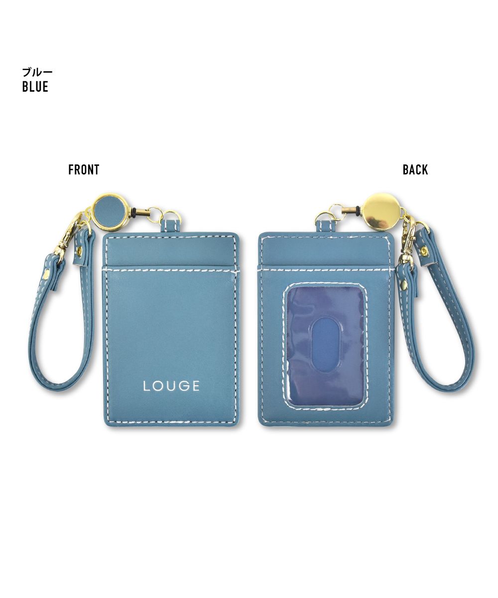 ランナー RUNNER パスケース 定期入れ カードケース 合皮 リール付き カード2枚 シンプル 軽量 薄型 大人 レディース メンズ 女子 男子 女の子 男の子 男女兼用 高校生