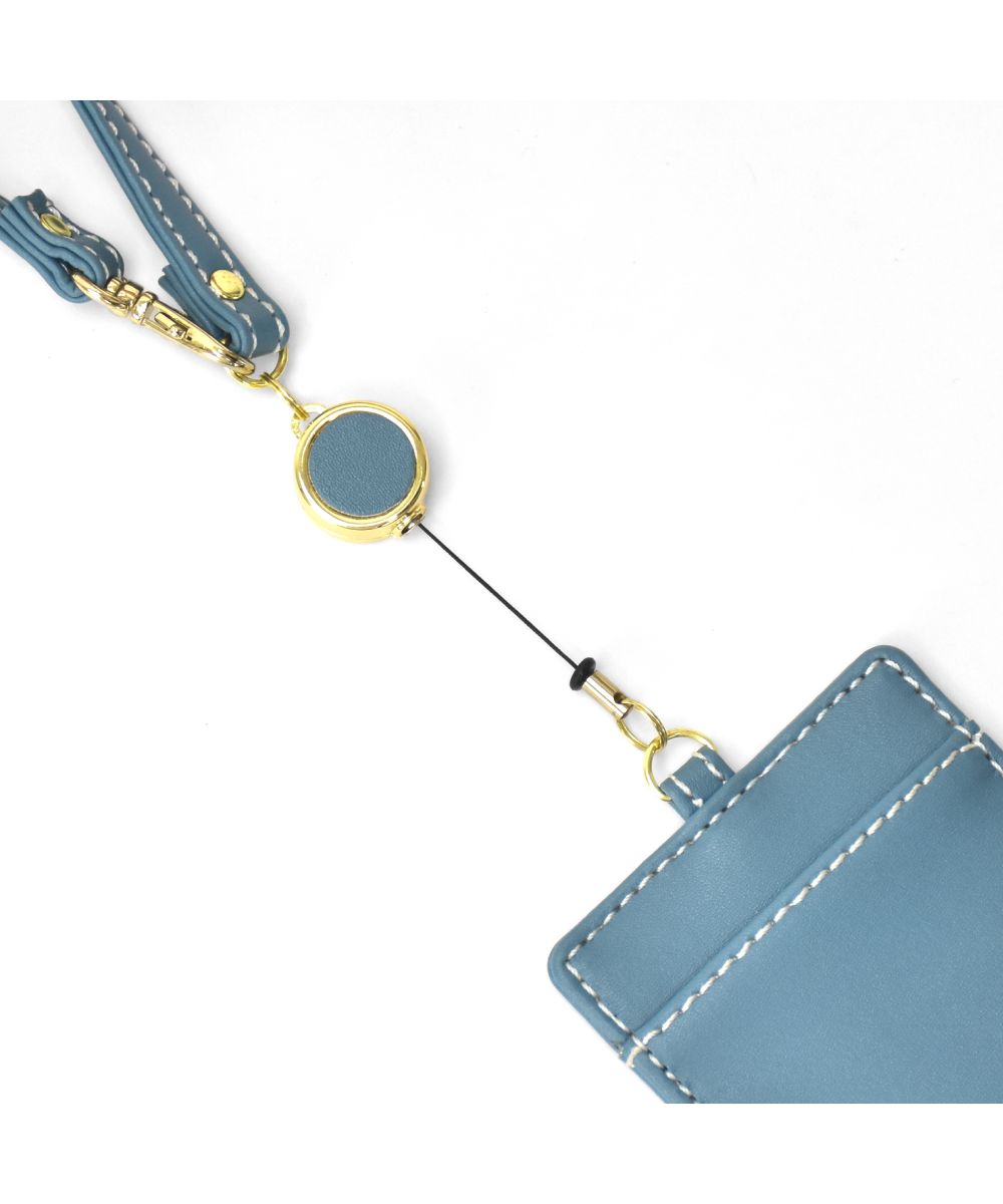 ランナー RUNNER パスケース 定期入れ カードケース 合皮 リール付き カード2枚 シンプル 軽量 薄型 大人 レディース メンズ 女子 男子 女の子 男の子 男女兼用 高校生