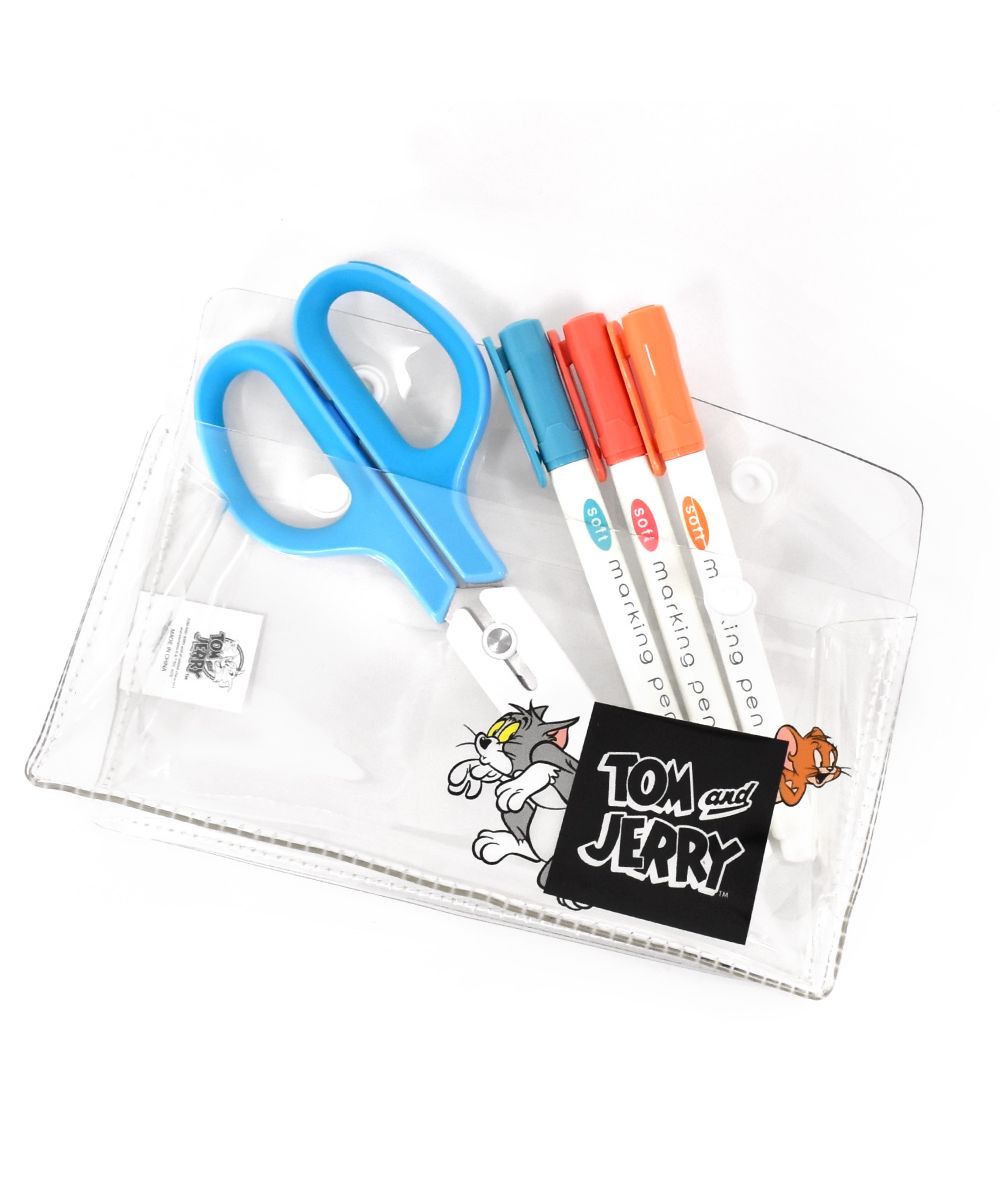 ランナー RUNNER トムとジェリー ペンケース 透明 筆箱 大容量 仕分け 自立 ロゴ シンプル 高校生 中学生 小学生 大学生 大人 レディース メンズ 女子 男子 男女兼用 女