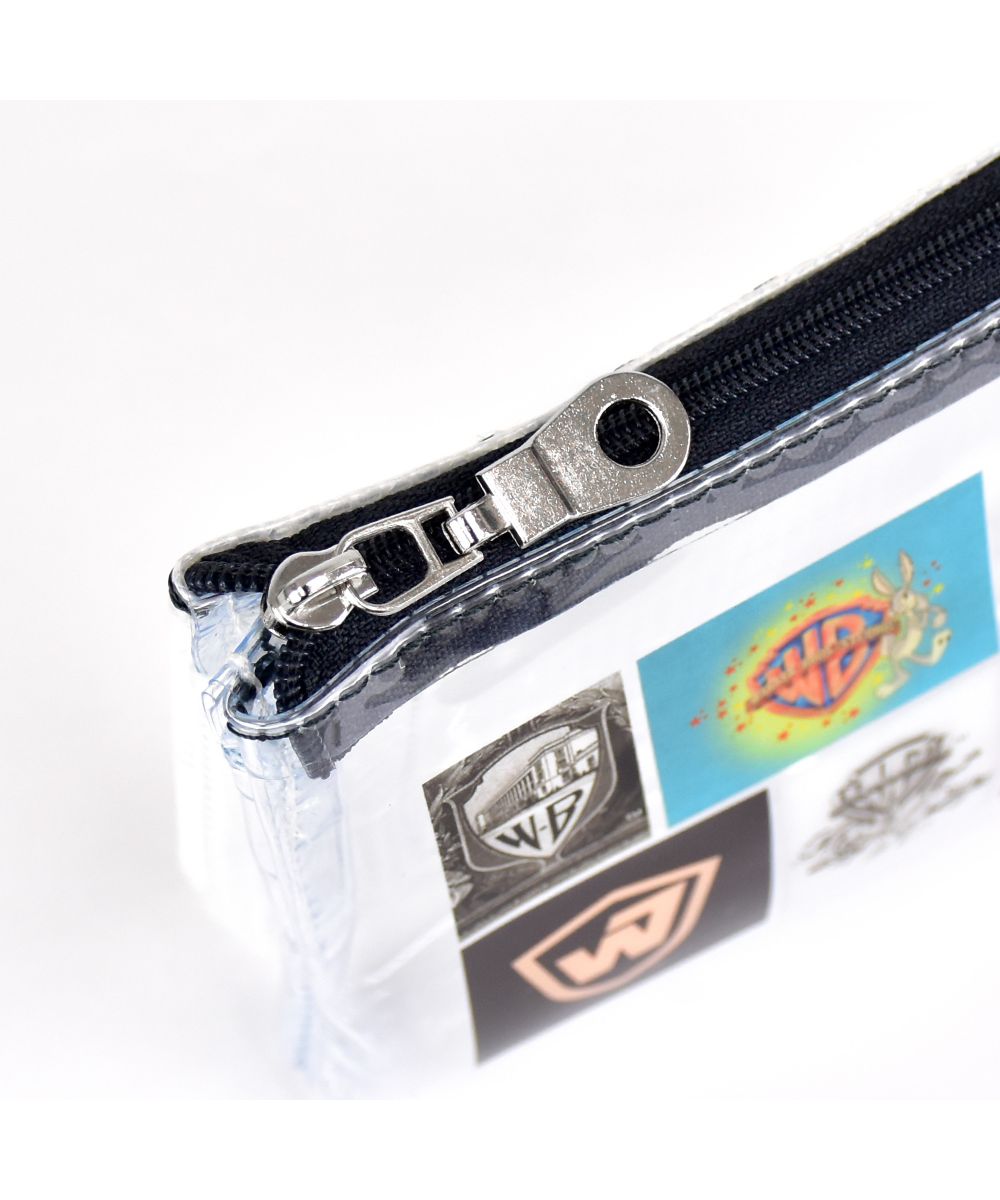 ランナー RUNNER ワーナーブラザーズ 小物入れ 小さい 3ポケット PVC 仕切り ミニ WBロゴ モダン 化粧ポーチ 大人 レディース 女子 女の子 男の子 高校生 中学生 小