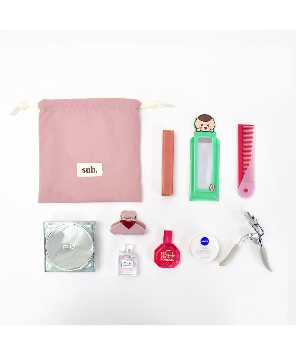 巾着ポーチ 巾着袋 無地 ロゴ ミニ 小さい 化粧ポーチ ミニポーチ 小物入れ アクセサリーケース 大人 レディース メンズ 女子 男子 男女兼用 (イエロー) イエロー