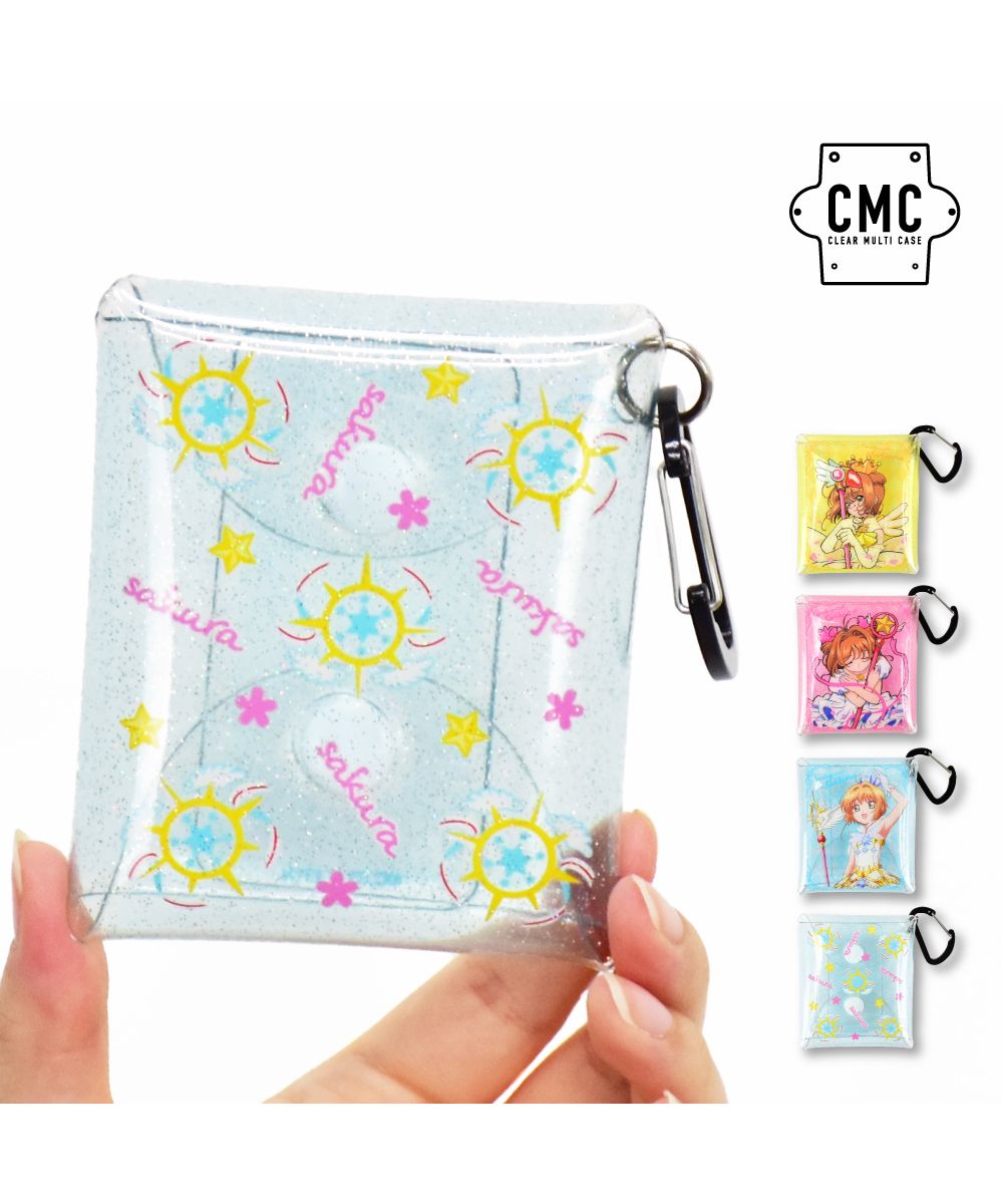 カードキャプターさくら アニメ グッズ クリアポーチ クリアマルチケース SSサイズ 小物入れ airpods proケース 薬ケース キー 鍵ケース カラビナ (夢の杖(MCSA-025)) 夢の杖(MCSA-025)