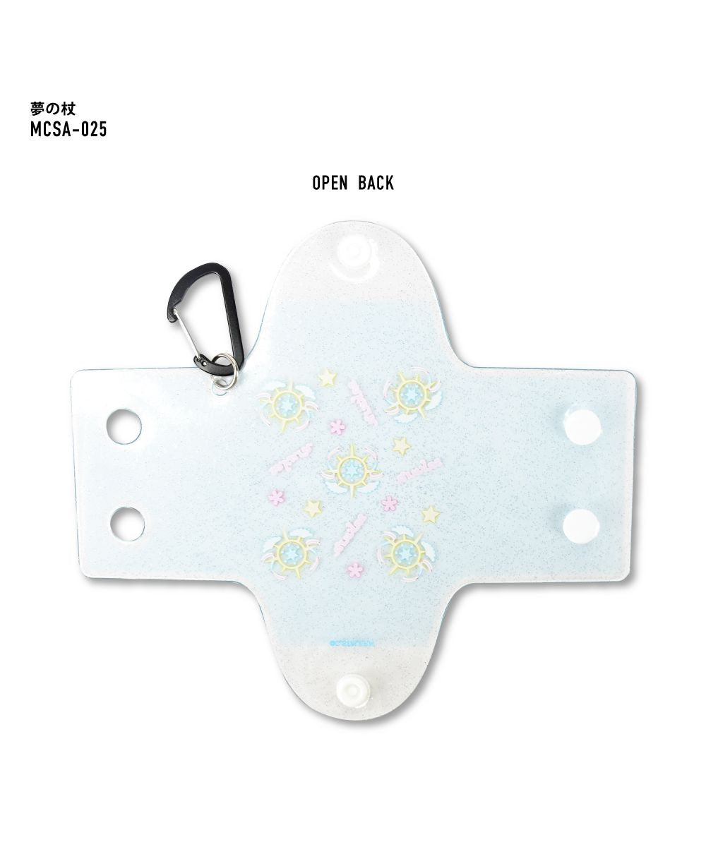 カードキャプターさくら アニメ グッズ クリアポーチ クリアマルチケース SSサイズ 小物入れ airpods proケース 薬ケース キー 鍵ケース カラビナ (夢の杖(MCSA-025)) 夢の杖(MCSA-025)