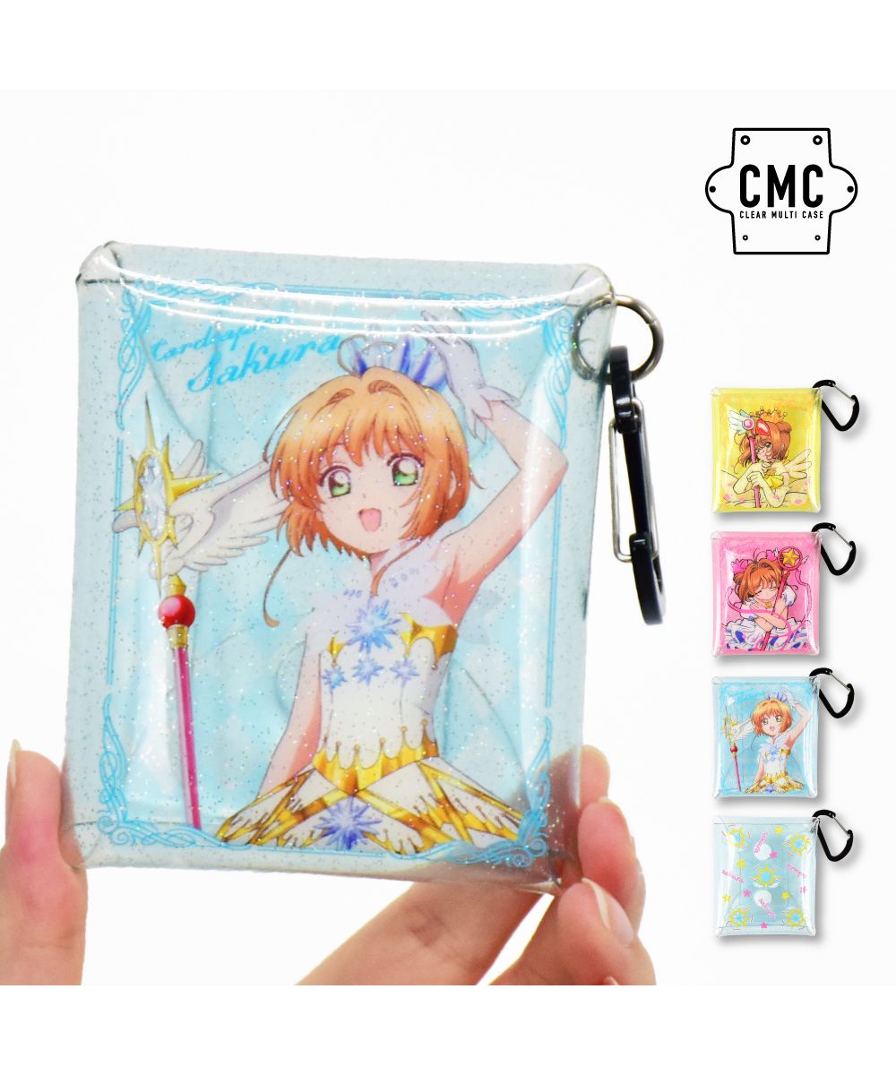 カードキャプターさくら アニメ グッズ クリアポーチ クリアマルチケース SSサイズ 小物入れ airpods proケース 薬ケース キー 鍵ケース カラビナ (クリアカード編(MCSA-024)) クリアカード編(MCSA-024)