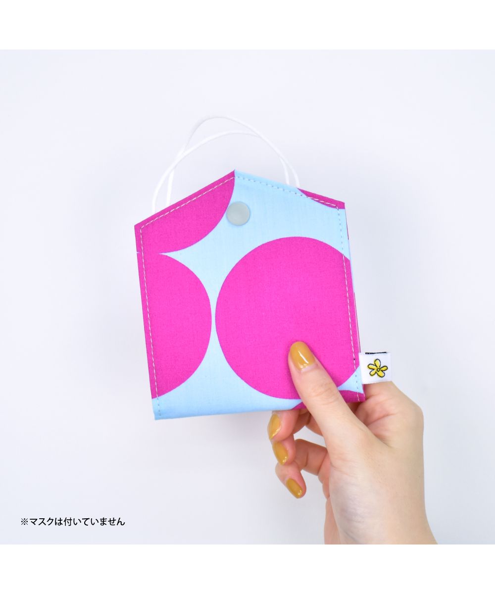 ランナー RUNNER マスクケース マスク収納 レディース 女子 安心の日本製 綿 マルチドット柄 抗菌/防臭 携帯 持ち運び 折りたたみ