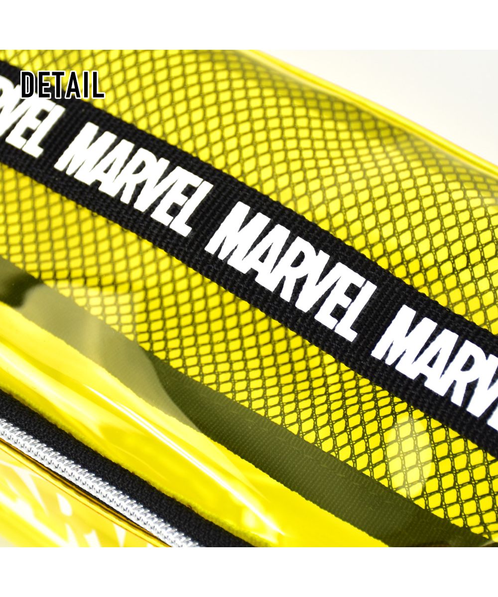 ランナー RUNNER マーベル ペンケース 筆箱 大容量 透明 クリア PVC ファスナー ダブルジップ 化粧ポーチ ブランド おしゃれ 通勤 通学 旅行 出張 修学旅行 かわいい