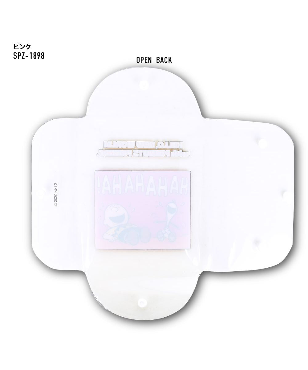 ランナー RUNNER スヌーピー ポーチ 小物入れ レディース 女子 クリアマルチケースLL キャラクター フェイス マスクポーチ エコバッグ収納 (ブルー(SPZ-1901)) ブルー(SPZ-1901)