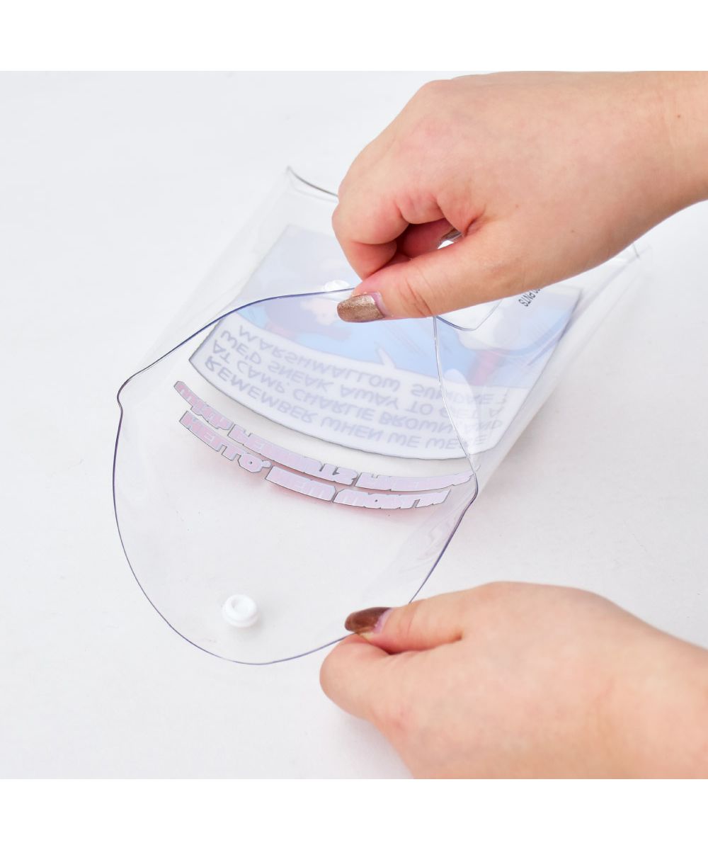 ランナー RUNNER スヌーピー ポーチ 小物入れ レディース 女子 クリアマルチケースLL キャラクター フェイス マスクポーチ エコバッグ収納 (ブルー(SPZ-1901)) ブルー(SPZ-1901)