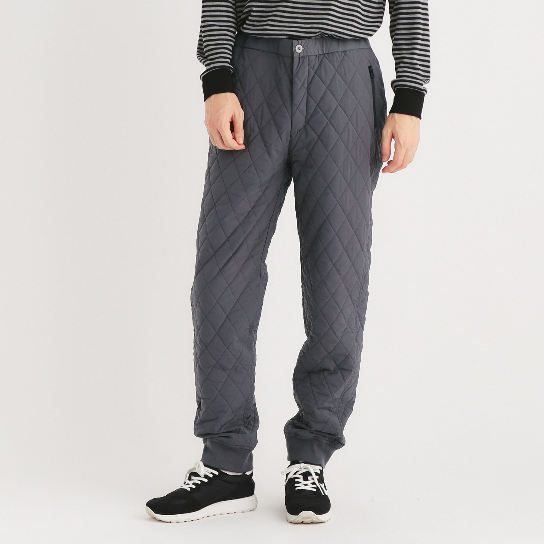 アダバット adabat 【ADBT】キルトデザイン ウエストゴムパンツ (チャコールグレー(014)) チャコールグレー(014)