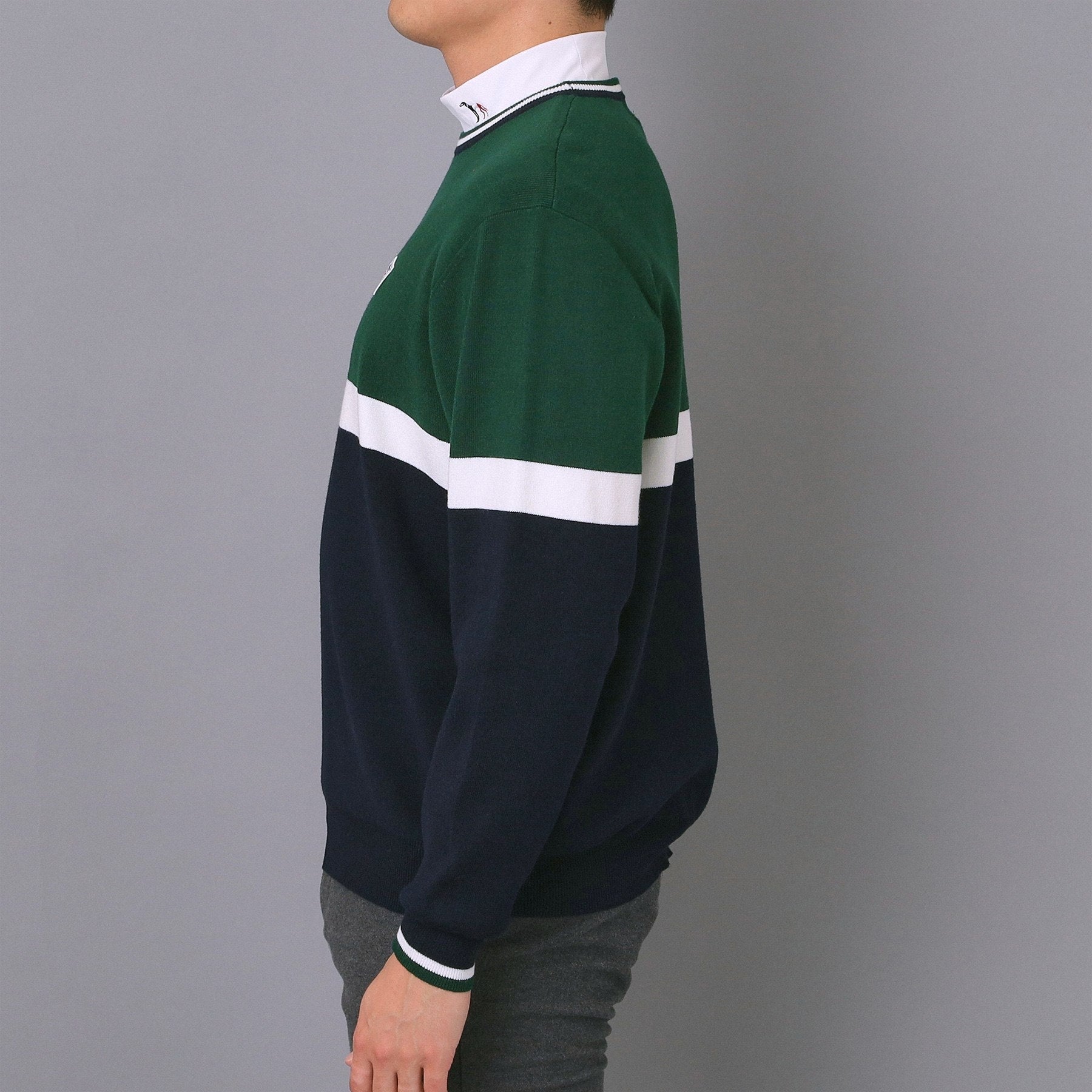 アダバット adabat 【新レーベル ADABAT NAVY】トリコロールクルーニット (レッド(062)) レッド(062)