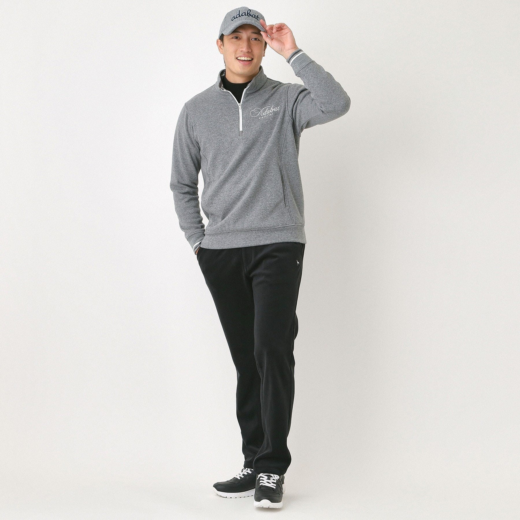 アダバット adabat ベロアボンディングストレッチパンツ (ベージュ(052)) ベージュ(052)