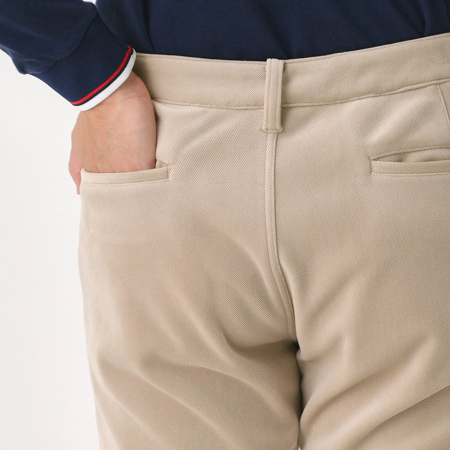 アダバット adabat ベロアボンディングストレッチパンツ (ベージュ(052)) ベージュ(052)