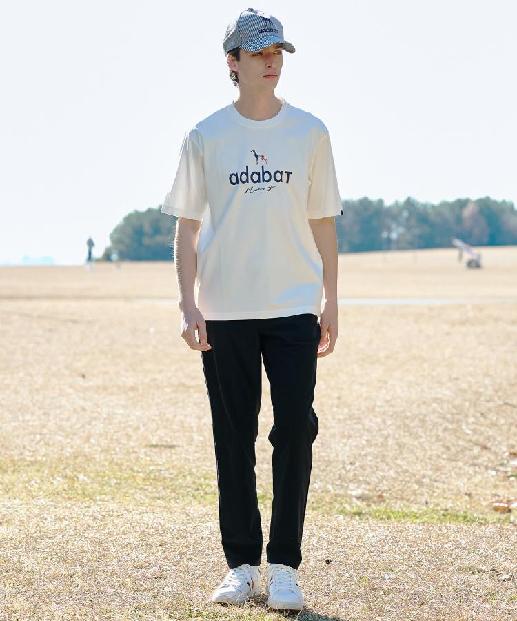 アダバット adabat 【ADABAT NAVY】アイスクリアコットン半袖ロゴT (トープ(054)) トープ(054)